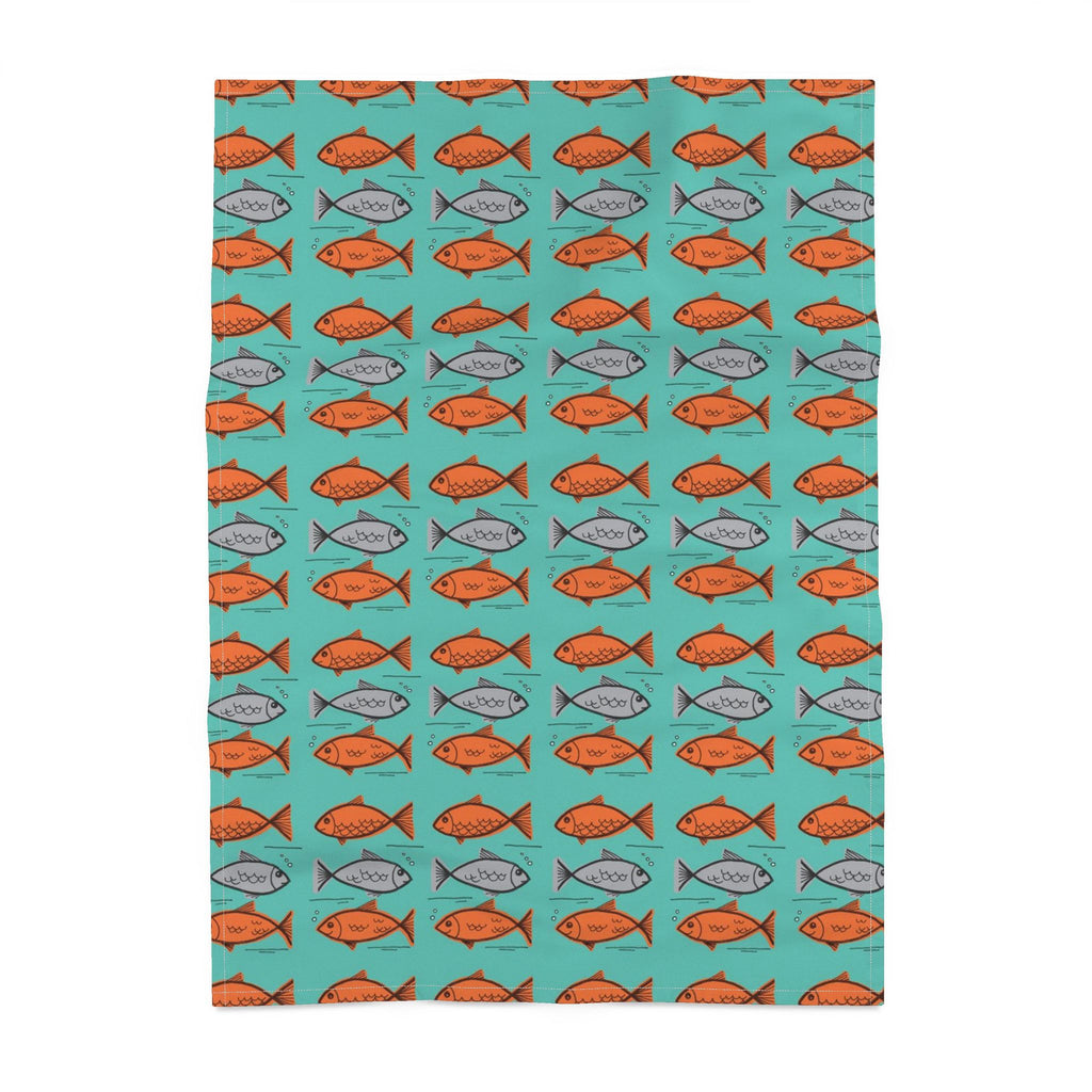 Bright Coastal Kitchen Decor | Bold Fish Print Tea Towel 🐟